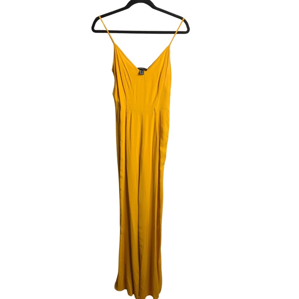 Forever 21 Golden Yellow V-Neck Small Jumpsuit